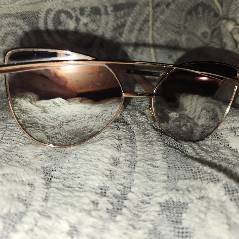 Rose Gold Cat-Eye Sunglasses